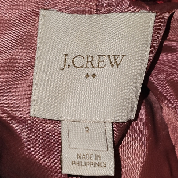 NWT J Crew Womens Uptown Pea Coat SZ 2 Coral Wool Blend Business Casual - Picture 12 of 15